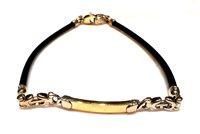 Pulsera Hombre Bracciale caucciù e oro in Oro CAU AU OV 4.50 BG